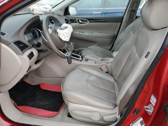 3N1AB7AP7EL623552 - 2014 NISSAN SENTRA S RED photo 7