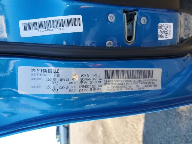 1C4PJMBN1KD257613 - 2019 JEEP CHEROKEE TRAILHAWK BLUE photo 12