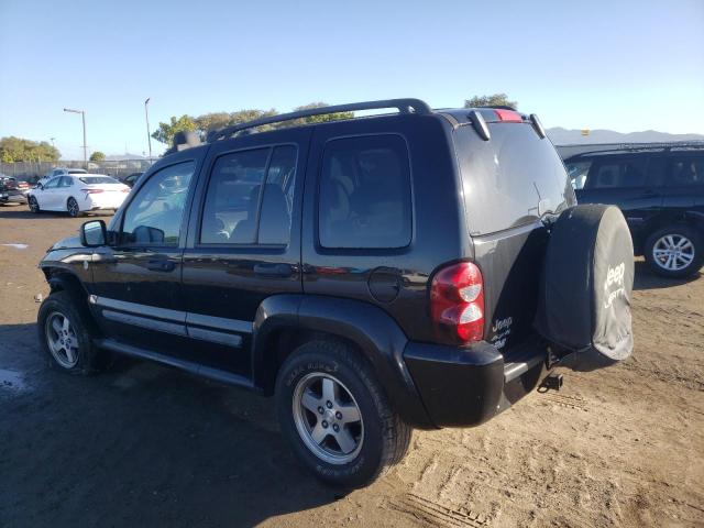 1J8GL38K85W647983 - 2005 JEEP LIBERTY RENEGADE BLACK photo 2