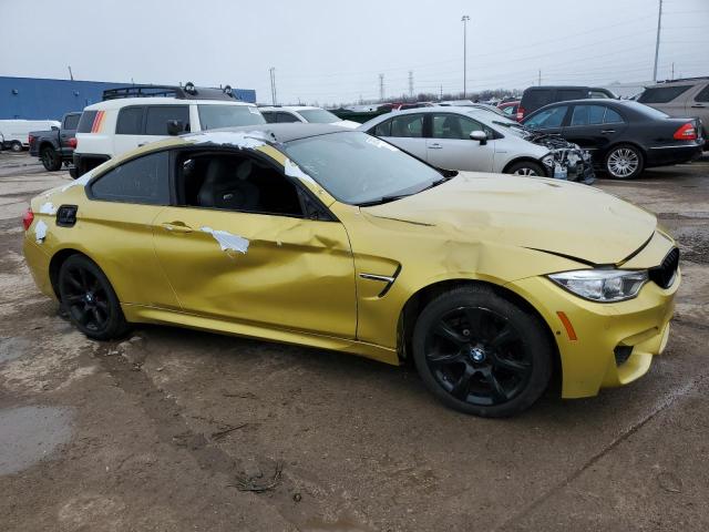 WBS3R9C59FK331471 - 2015 BMW M4 YELLOW photo 4