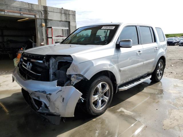 5FNYF3H72CB021362 - 2012 HONDA PILOT EXLN SILVER photo 1