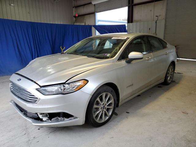 3FA6P0LU2HR357637 - 2017 FORD FUSION SE HYBRID SILVER photo 1