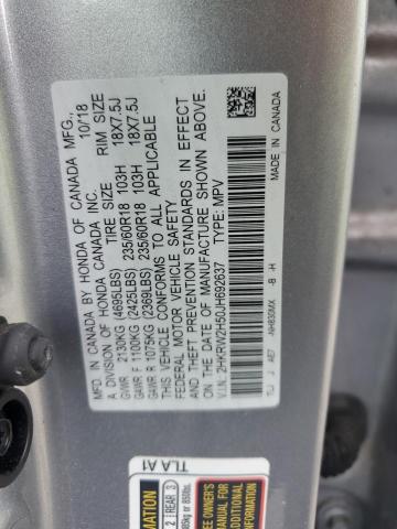 2HKRW2H50JH692637 - 2018 HONDA CR-V EX SILVER photo 13