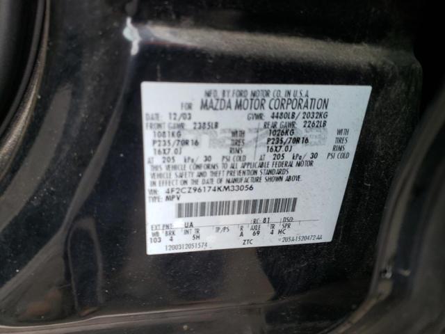 4F2CZ96174KM33056 - 2004 MAZDA TRIBUTE ES 黑色 照片 13