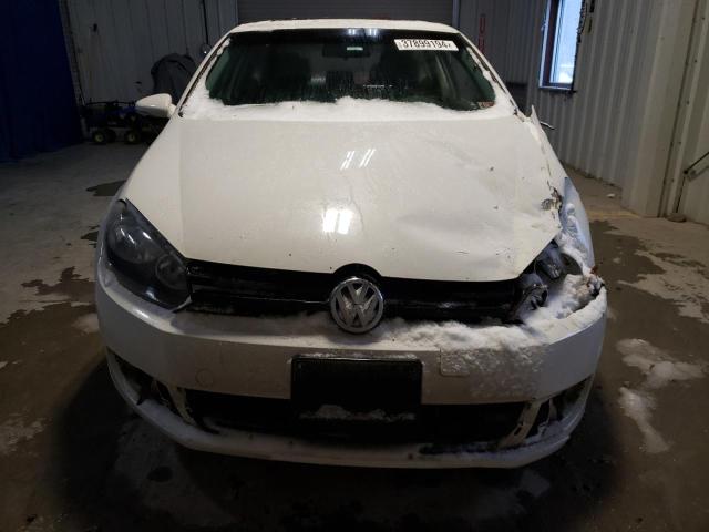 WVWAB7AJ4CW170460 - 2012 VOLKSWAGEN GOLF WHITE photo 5