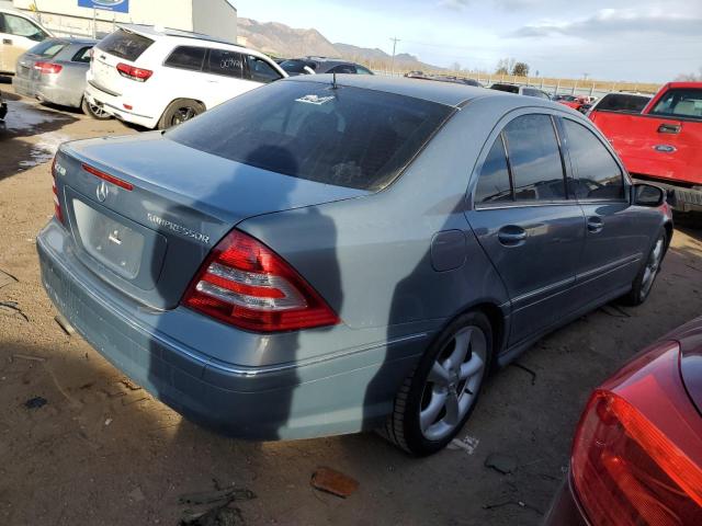 WDBRF40J25F662008 - 2005 MERCEDES-BENZ C 230K SPORT SEDAN BLUE photo 3