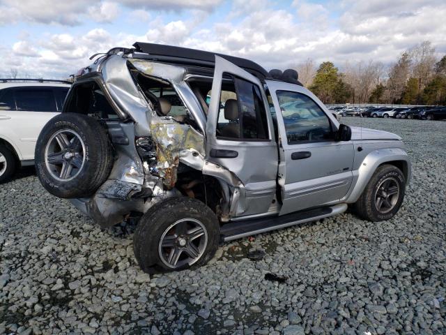 1J8GK38K93W714316 - 2003 JEEP LIBERTY RENEGADE SILVER photo 3