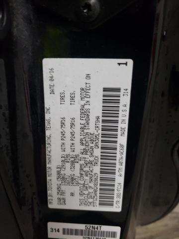 5TFSZ5AN0GX028629 - 2016 TOYOTA TACOMA ACCESS CAB შავი ფოტო 12