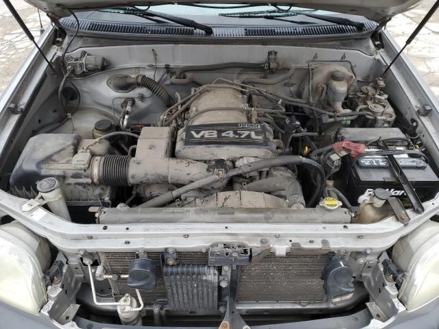 5TBBT44162S295043 - 2002 TOYOTA TUNDRA ACCESS CAB ვერცხლისფერი ფოტო 11
