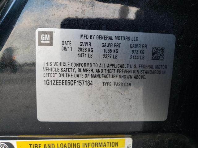 1G1ZE5E06CF157184 - 2012 CHEVROLET MALIBU LTZ Noir photo 12