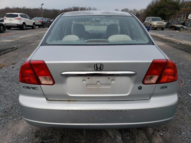 2HGES15122H538593 - 2002 HONDA CIVIC DX SILVER photo 6