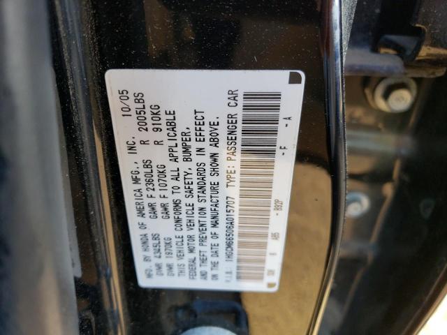 1HGCM66506A015707 - 2006 HONDA ACCORD EX BLACK photo 13