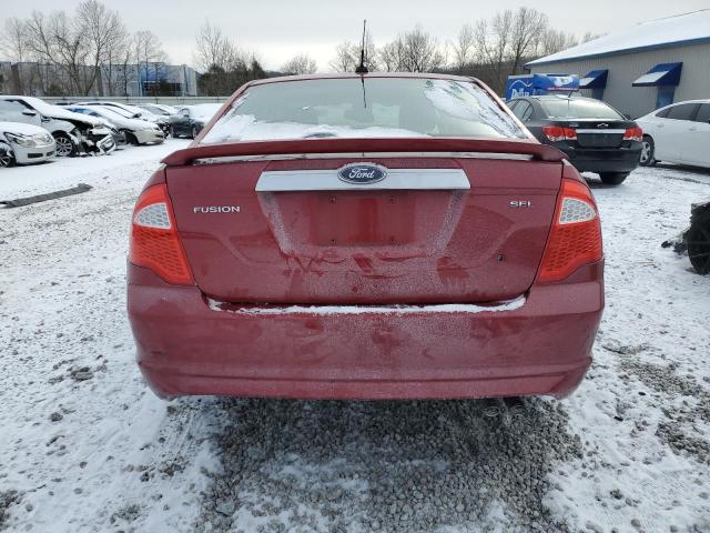 3FAHP0JA4AR171606 - 2010 FORD FUSION SEL RED photo 6