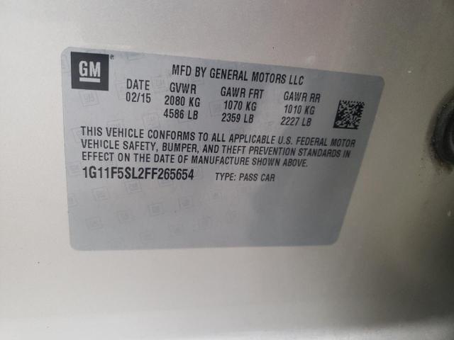 1G11F5SL2FF265654 - 2015 CHEVROLET MALIBU LTZ ბეჟი ფოტო 13