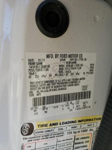 5LMJJ2J5XBEJ04002 - 2011 LINCOLN NAVIGATOR თეთრი ფოტო 13