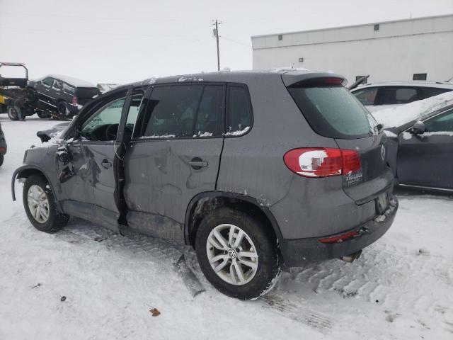 WVGBV3AX1EW617253 - 2014 VOLKSWAGEN TIGUAN S GRAY photo 2