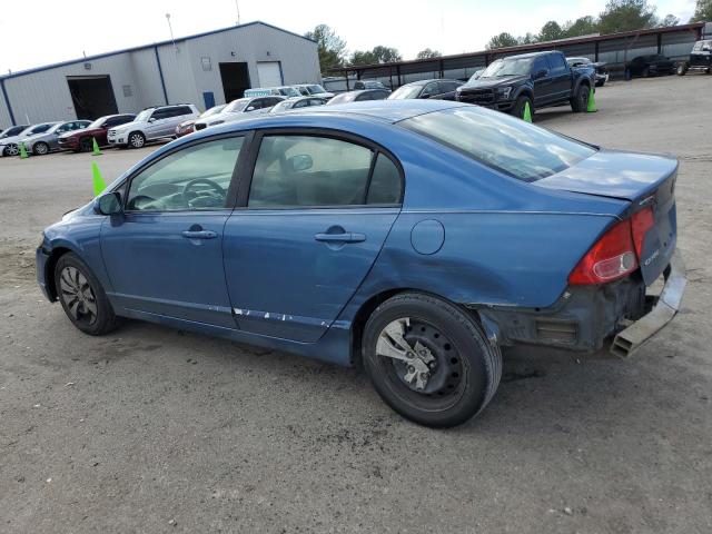 1HGFA16528L031844 - 2008 HONDA CIVIC LX BLUE photo 2