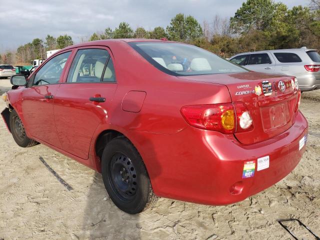 2T1BU4EE8AC390071 - 2010 TOYOTA COROLLA BASE RED photo 2