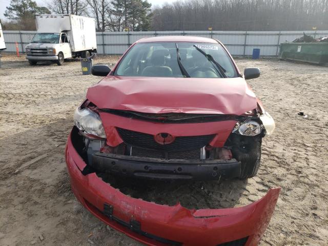 2T1BU4EE8AC390071 - 2010 TOYOTA COROLLA BASE RED photo 5