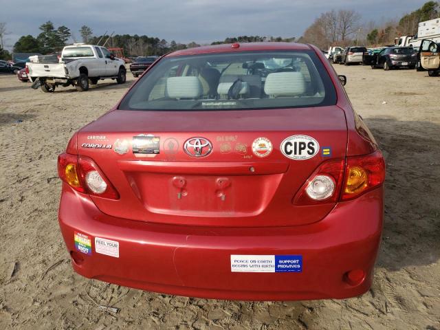 2T1BU4EE8AC390071 - 2010 TOYOTA COROLLA BASE RED photo 6