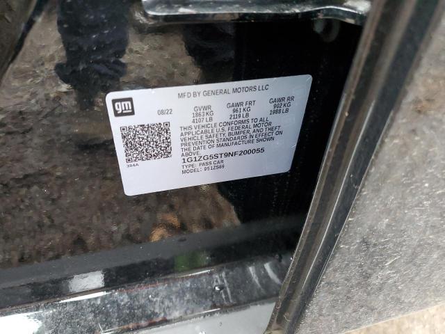 1G1ZG5ST9NF200055 - 2022 CHEVROLET MALIBU RS BLACK photo 12