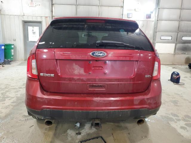 2FMDK3JC9DBA44083 - 2013 FORD EDGE SEL RED photo 6