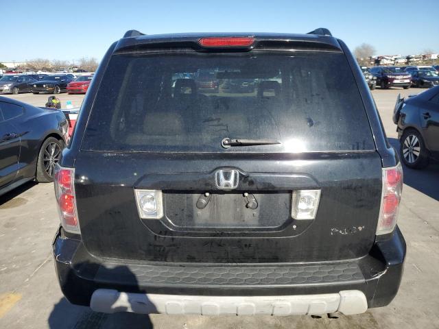 2HKYF18634H556778 - 2004 HONDA PILOT EXL BLACK photo 6