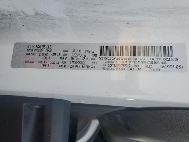 3C6TRVDG1KE506171 - 2019 RAM PROMASTER 2500 HIGH Ақ фото 14