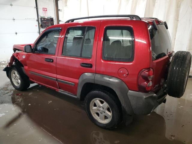 1J4GL48KX7W513891 - 2007 JEEP LIBERTY SPORT RED photo 2