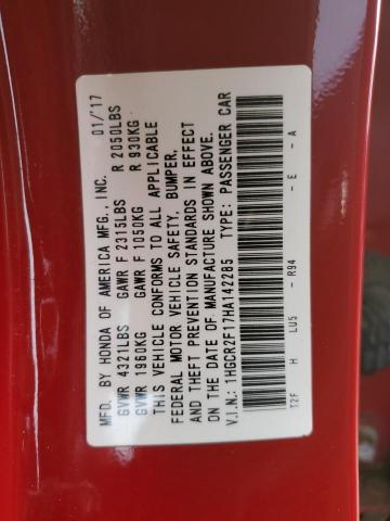 1HGCR2F17HA142285 - 2017 HONDA ACCORD SPORT SPECIAL EDITION RED photo 13