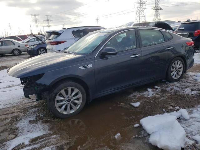 5XXGU4L34JG228325 - 2018 KIA OPTIMA EX GRAY photo 1