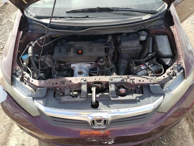 19XFB2F57CE092576 - 2012 HONDA CIVIC LX BURGUNDY photo 11