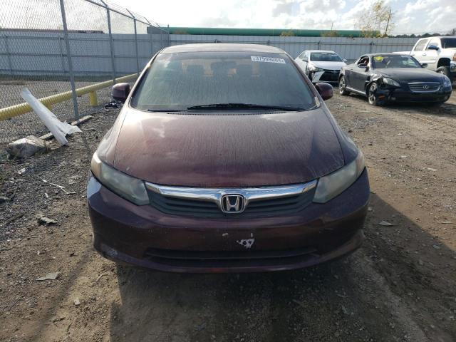 19XFB2F57CE092576 - 2012 HONDA CIVIC LX BURGUNDY photo 5