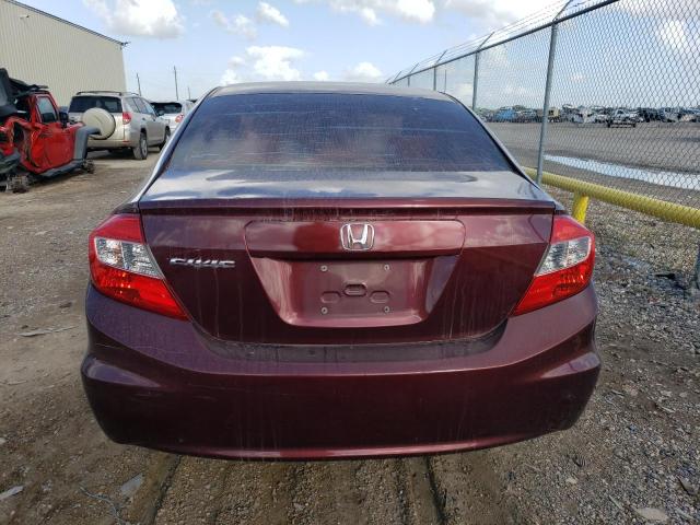 19XFB2F57CE092576 - 2012 HONDA CIVIC LX BURGUNDY photo 6