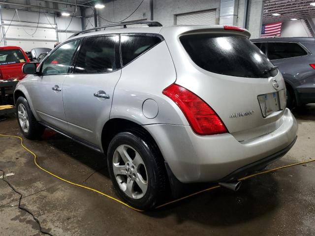 JN8AZ08T45W308807 - 2005 NISSAN MURANO SL SILVER photo 2