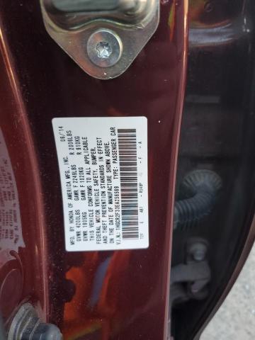 1HGCR2F33EA256569 - 2014 HONDA ACCORD LX BURGUNDY photo 12