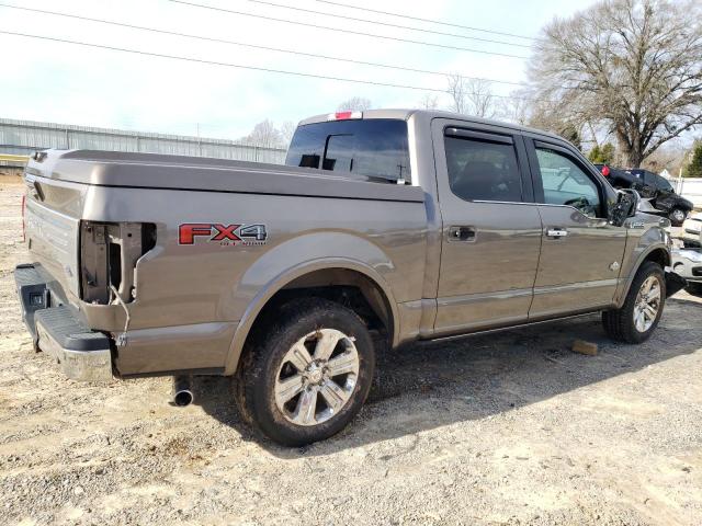 1FTEW1EGXJFB84992 - 2018 FORD F150 KING SUPERCREW GRAY photo 3