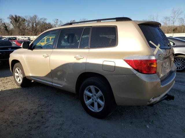 5TDJK3EH4AS020748 - 2010 TOYOTA HIGHLANDER SE GOLD photo 2