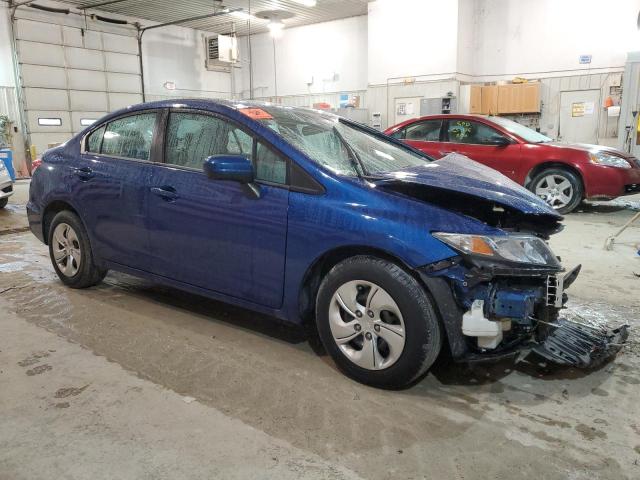 19XFB2F53EE015447 - 2014 HONDA CIVIC LX BLUE photo 4