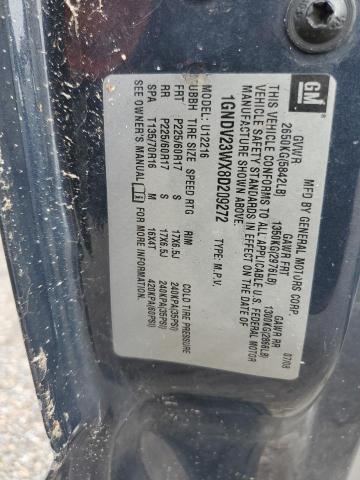 1GNDV23WX8D209272 - 2008 CHEVROLET UPLANDER LS BLACK photo 13