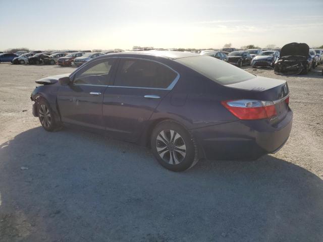 1HGCR2F34DA082879 - 2013 HONDA ACCORD LX BLUE photo 2