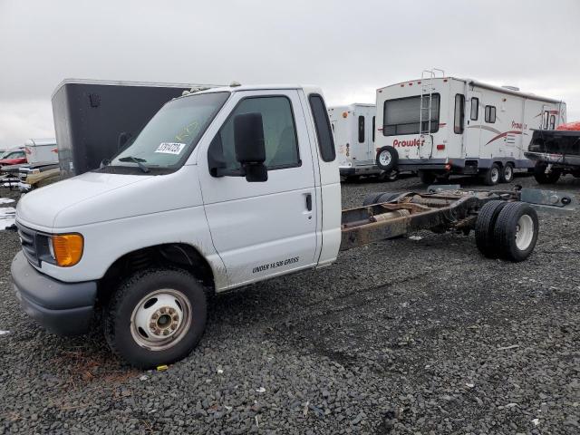 1FDXE45S87DA58146 - 2007 FORD ECONOLINE E450 SUPER DUTY CUTAWAY VAN WHITE photo 1