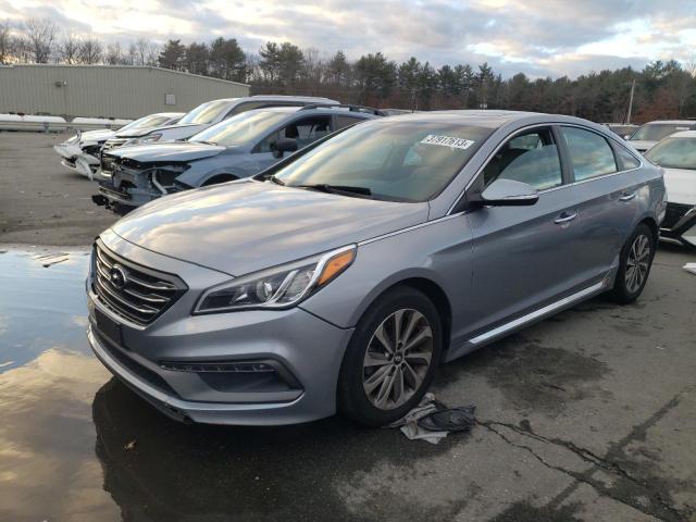 5NPE34AFXGH421437 - 2016 HYUNDAI SONATA SPORT SILVER photo 1