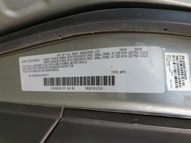 4S4WX85D274401371 - 2007 SUBARU B9 TRIBECA 3.0 H6 SILVER photo 12