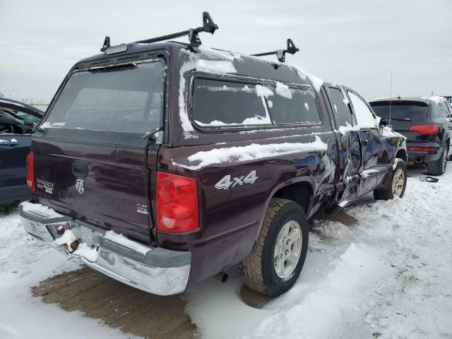 1D7HW42N15S226275 - 2005 DODGE DAKOTA SLT BURGUNDY photo 3