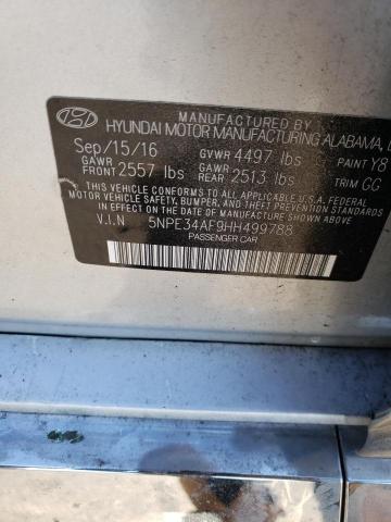 5NPE34AF9HH499788 - 2017 HYUNDAI SONATA SPORT SILVER photo 12