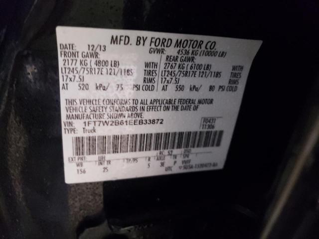 1FT7W2B61EEB33872 - 2014 FORD F250 SUPER DUTY BLACK photo 12