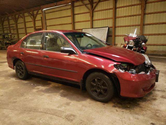 2HGES16305H033351 - 2005 HONDA CIVIC DX VP BURGUNDY photo 4