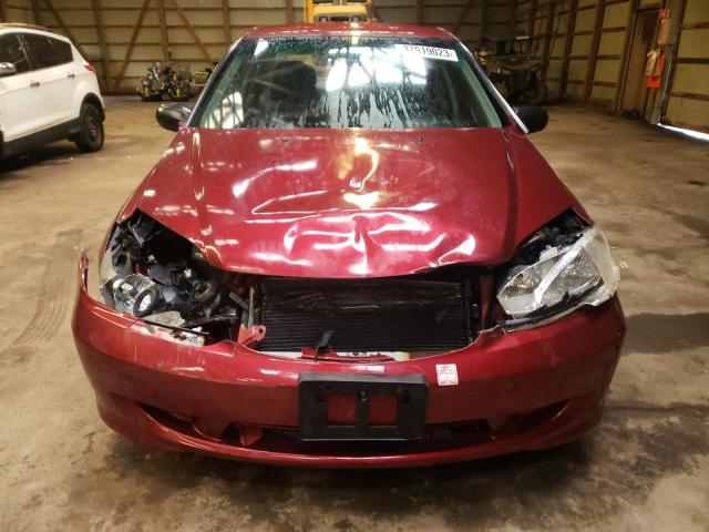 2HGES16305H033351 - 2005 HONDA CIVIC DX VP Bordo foto 5