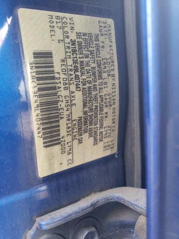 3N1BC13E49L407447 - 2009 NISSAN VERSA S BLUE photo 13